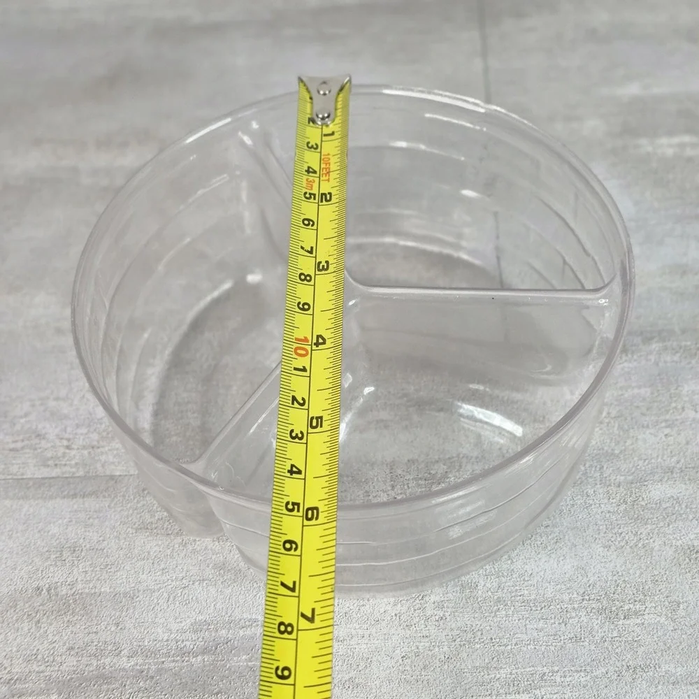 Longaberger Basket Plastic Protector Clear Insert Small Tri-Divider 3 Section